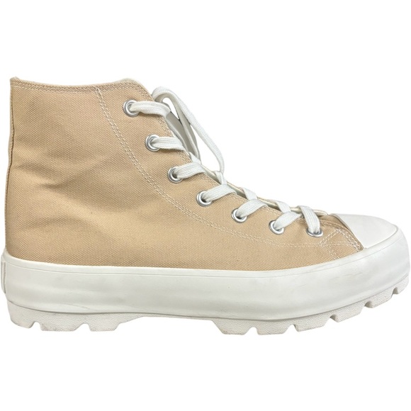 Sincerely Jules VESPA High Top Lug Sole Platform Sneakers Natural Size 10 M - Picture 2 of 9